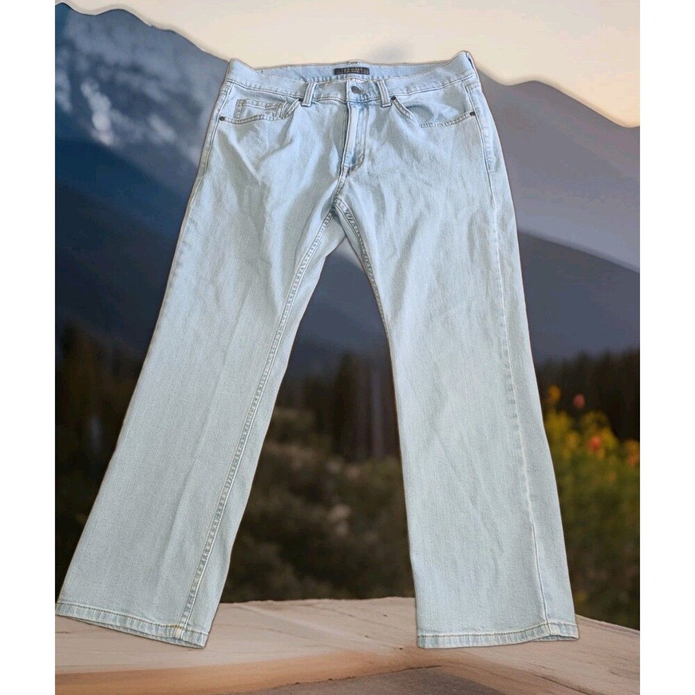 Cody James Jackson Slim Straight Jeans Mens 36x30 Light Wash Stretch Denim